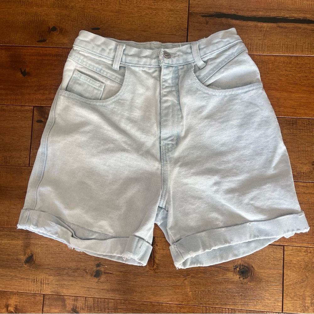 Rio By Stephen Marion Womens Vintage Mom Shorts Light Wash Sz 7 Made In USA
